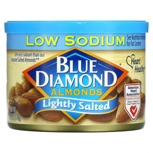 Blue Diamond, Almonds, Lightly Salted, Low Sodium, 6 oz (170 g)