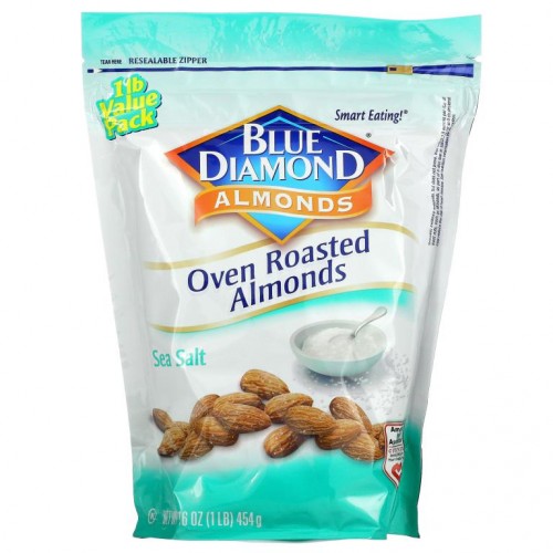 Blue Diamond, Oven Roasted Almonds, Sea Salt, 16 oz (454 g)