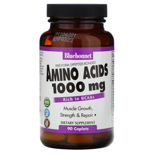 Bluebonnet Nutrition, 아미노산, 1,000mg, 90정