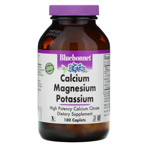 Bluebonnet Nutrition, 칼슘 마그네슘 칼륨, 180정