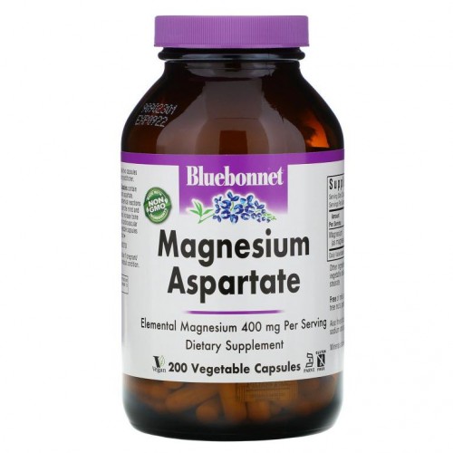 Bluebonnet Nutrition, 마그네슘아스파테이트, 200mg, 베지 캡슐 200정