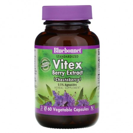 Bluebonnet Nutrition, 바이텍스 베리 추출물, 베지 캡슐 60정