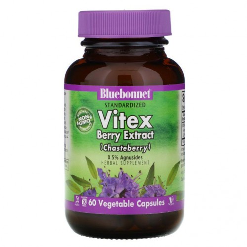 Bluebonnet Nutrition, 바이텍스 베리 추출물, 베지 캡슐 60정