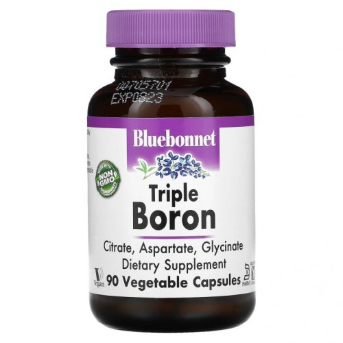 Bluebonnet Nutrition, 트리플 붕소, 베지 캡슐 90정