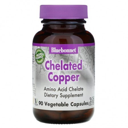 Bluebonnet Nutrition, 킬레이트 코퍼, 90 Vcaps