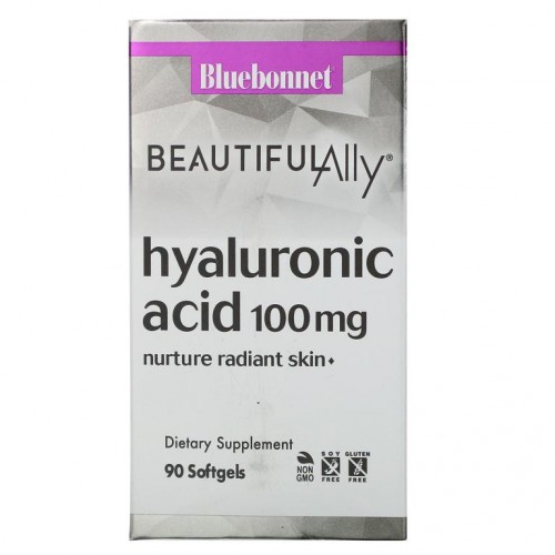 Bluebonnet Nutrition, Beautiful Ally,하이알루론산, 100mg, 소프트젤 90 정