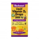 Bluebonnet Nutrition, 액상 비타민 D3 드랍, 천연 감귤 향, 2000 IU, 1 액량 온스 (30ml)