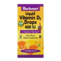 Bluebonnet Nutrition, 액상 비타민 D3 드랍, 천연 감귤 향, 400 IU, 1 액량 온스 (30ml)