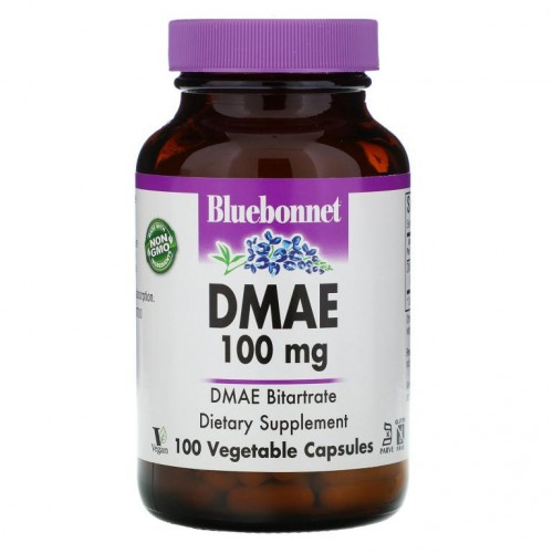 Bluebonnet Nutrition, DMAE, 100mg, 베지 캡슐 100정