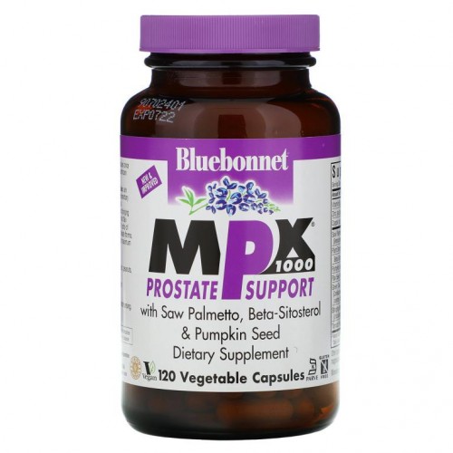 Bluebonnet Nutrition, MPX 1000, 전립선 지원, 120 베지캡