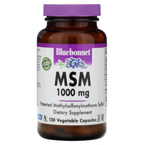 Bluebonnet Nutrition, MSM, 1000 mg, 식물성 캡슐 120정