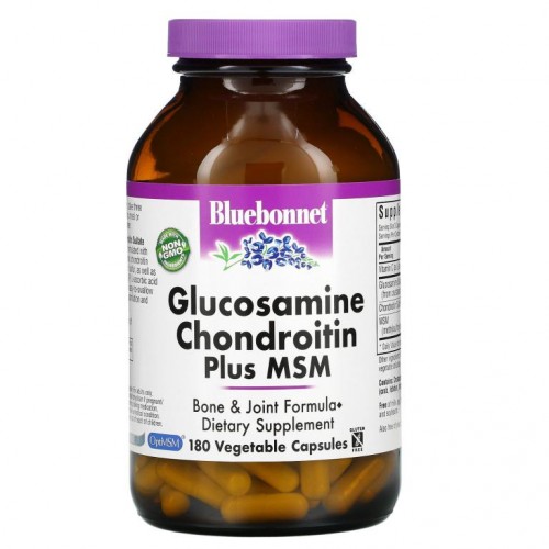 Bluebonnet Nutrition, 글루코사민 콘드로이틴 플러스 MSM, 베지 캡슐 180정