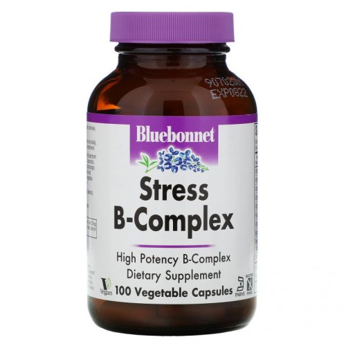 Bluebonnet Nutrition, Stress B-Complex, 100 캡슐(식물성)