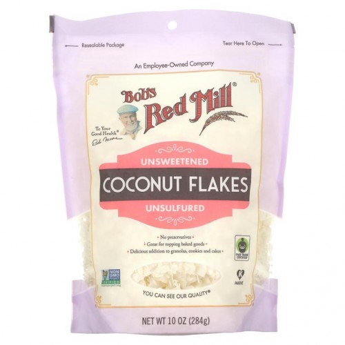 Bob's Red Mill, 코코넛 플레이크, 무가당, 무황처리, 284g(10oz)