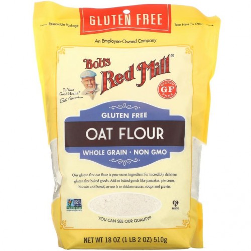 Bob's Red Mill, 귀리 가루, 통곡물, 글루텐 무함유, 510g(18oz)