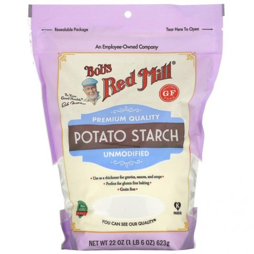 Bob's Red Mill, 감자 전분, 미변형, 글루텐 없음, 623g(22oz)