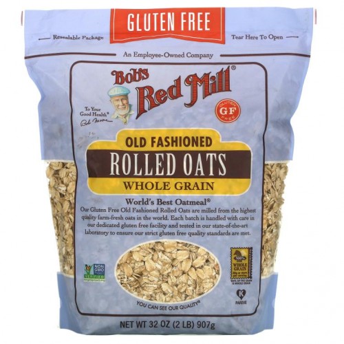 Bob's Red Mill, 올드 패션 롤드 오트, 통곡물, 글루텐 무함유, 907g(32oz)