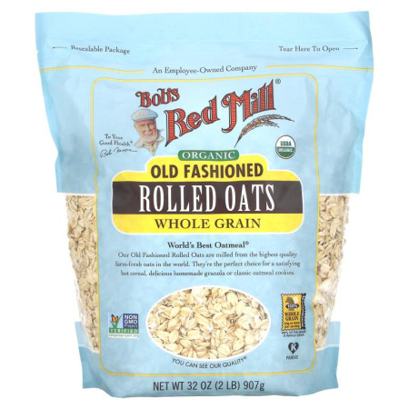 Bob's Red Mill, 유기농, 올드 패션 롤드 오트, 통곡물, 907g(32oz)
