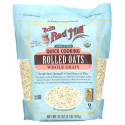 Bob's Red Mill, 유기농, 퀵 쿠킹 롤드 오트, 통곡물, 907g(32oz)