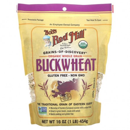 Bob's Red Mill, 유기농 메밀, 통곡물, 16oz(454g)