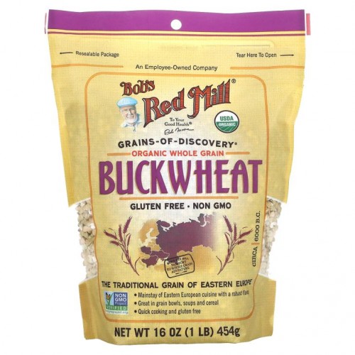 Bob's Red Mill, 유기농 메밀, 통곡물, 16oz(454g)