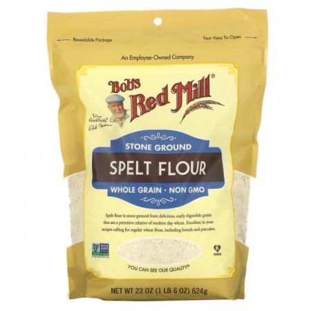 Bob's Red Mill, 스펠트밀가루, 통곡물, 22 oz (624 g)