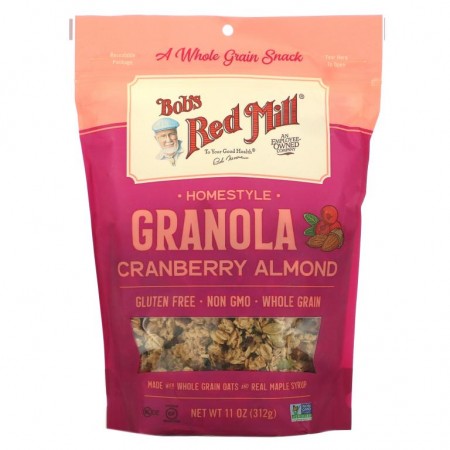 Bob's Red Mill, 구운 그래놀라, 크랜베리 아몬드, 312g(11oz)
