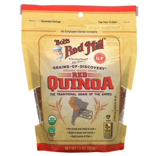 Bob's Red Mill, 유기농, 통곡물 적퀴노아, 369g(13oz)