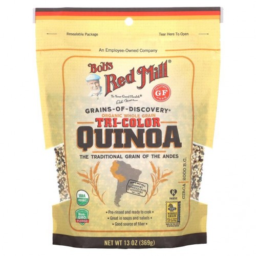 Bob's Red Mill, 유기농 삼색 퀴노아, 통곡물, 369g(13oz)