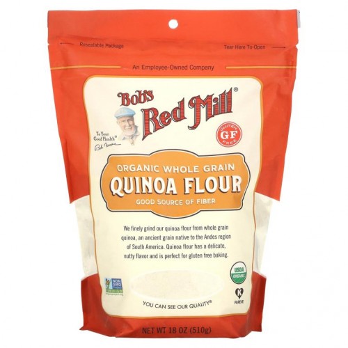 Bob's Red Mill, 유기농, 통곡물 퀴노아 가루, 510g(18oz)