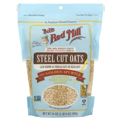 Bob's Red Mill, 스틸 컷 오트, 통곡물, 680g(24oz)