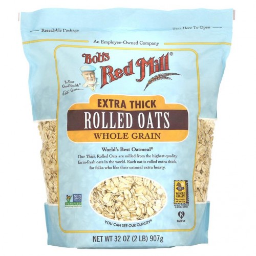 Bob's Red Mill, 엑스트라 띡 롤드 귀리, 통곡물, 907g(32oz)