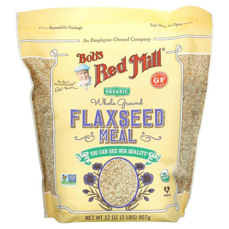 Bob's Red Mill, 유기농 아마씨 밀, 천연 분말, 907g(32oz)