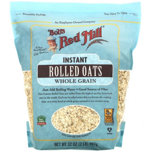 Bob's Red Mill, 인스턴트 롤드 귀리, 통곡물, 907g(32oz)