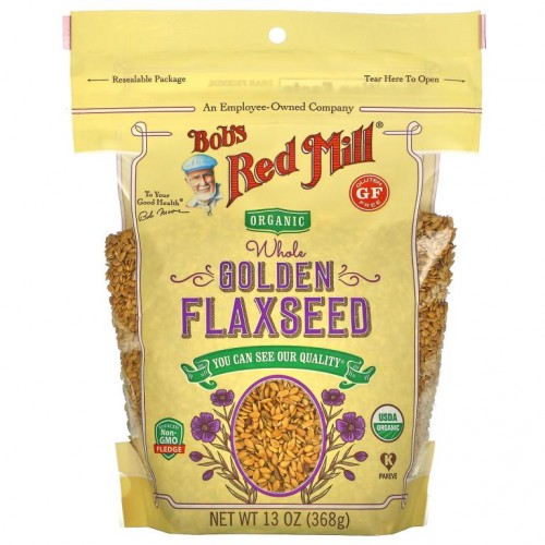 Bob's Red Mill, 유기농 홀 골든 아마씨드, 13 oz (368 g)