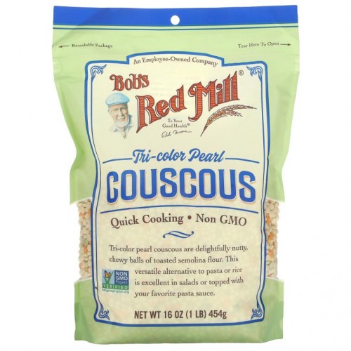 Bob's Red Mill, 삼색 진주 쿠스쿠스, 454g(16oz)