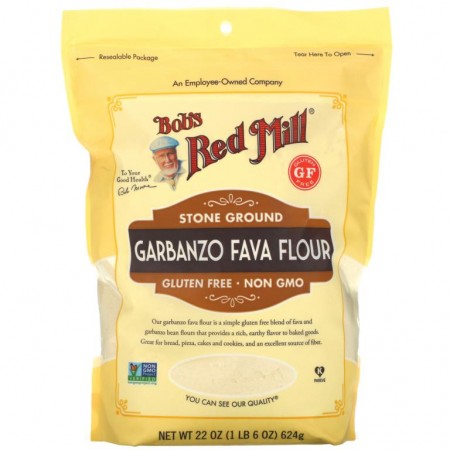 Bob's Red Mill, 가반조 파바 밀가루, 624g(22oz)