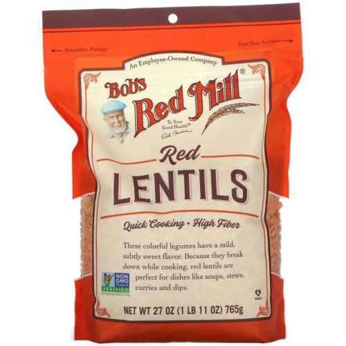Bob's Red Mill, 적색 렌틸콩 헤리티지 빈스, 765g(27oz)