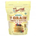 Bob's Red Mill, 유기농, 7가지 곡물 팬케이크 & 와플 믹스, 통곡물, 680g(24oz)