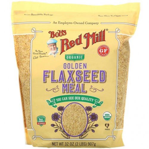 Bob's Red Mill, 유기농 골든 아마씨드 밀, 907g(32oz)
