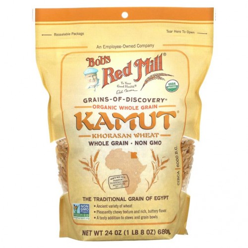Bob's Red Mill, 유기농 Kamut, 통곡물, 680g(24oz)