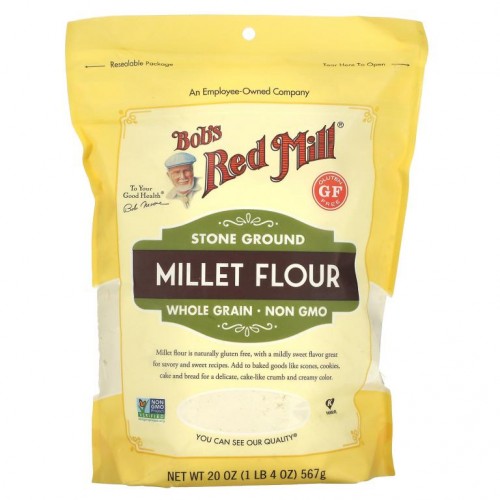 Bob's Red Mill, Millet Flour, Whole Grain, 20 oz (567 g)