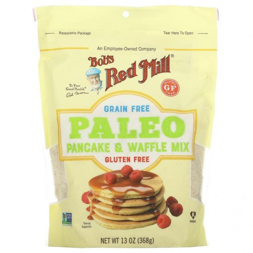 Bob's Red Mill, 팔레오 팬케이크 및 와플 믹스, 곡물 무함유, 368g(13oz)