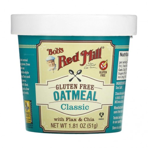 Bob's Red Mill, 아마 & 치아 함유 오트밀, 클래식, 51g(1.81oz)