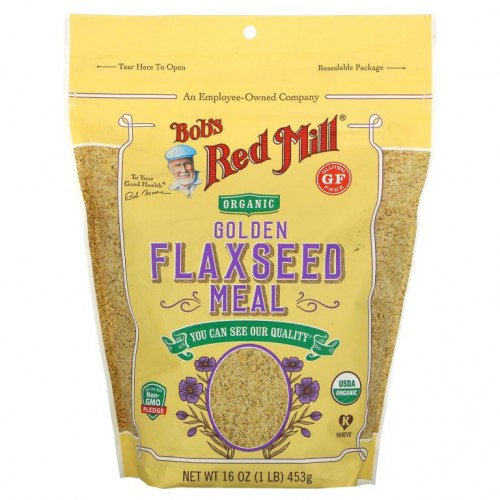 Bob's Red Mill, 유기농 골든 아마씨 가루 16온스 (453 g)