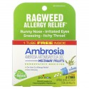 Boiron, Ambrosia, Allergy Relief, Meltaway Pallets, 3 Tubes, 80 Pellets Each