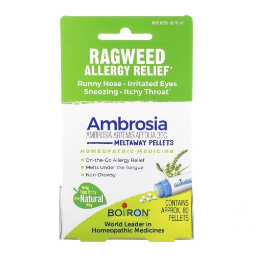 Boiron, Ambrosia, Ragweed Allergy Relief, 80 Pellets