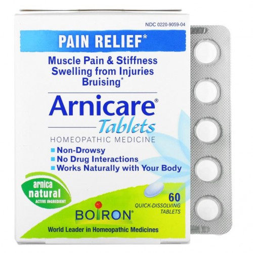 Boiron, Arnicare, 진통, 빨리 녹는 정제 60정