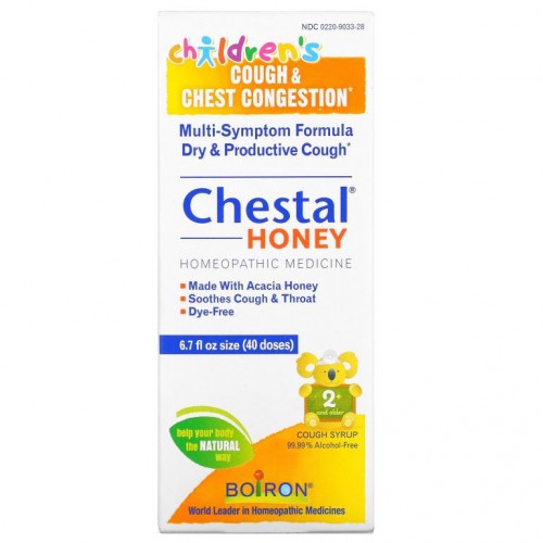 Boiron, Chestal Honey, 어린이용 기침 및 가슴 답답함 완화, 40회분(6.7fl oz)