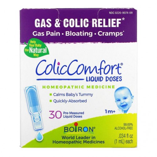 Boiron, ColicComfort, 가스 & 배앓이 완화, 생후 1개월 이상, 30회 복용량, 각 0.034fl oz